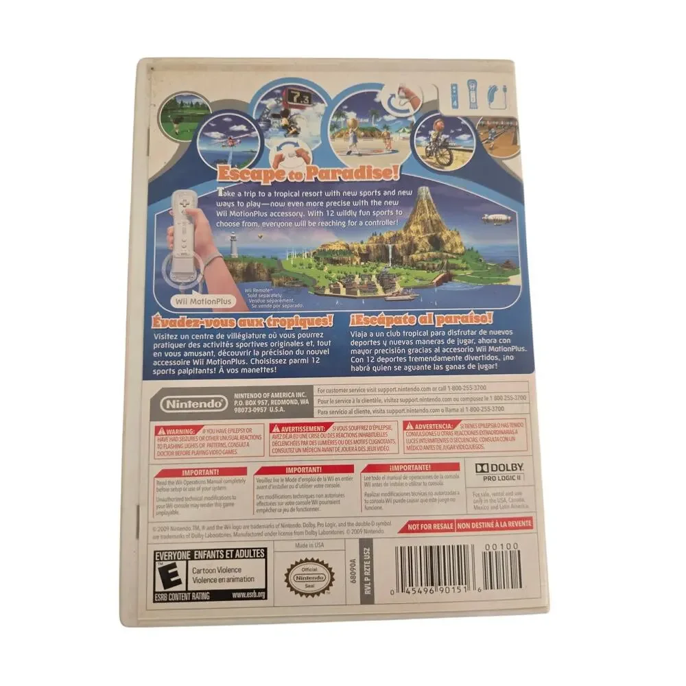 Wii Sports Resort Case & Manual Only (No Disc) – Original Nintendo Wii Packaging - Picture 2 of 3
